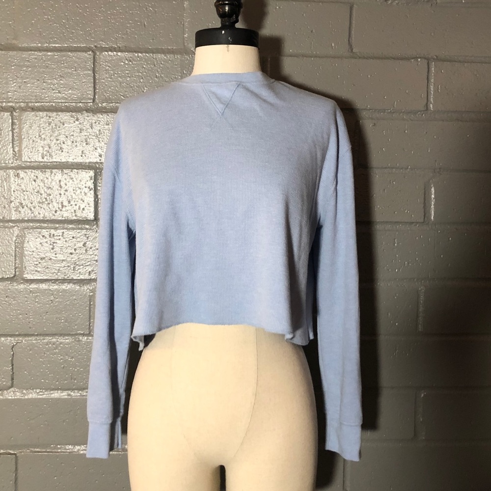 Sky Blue long sleeve crop